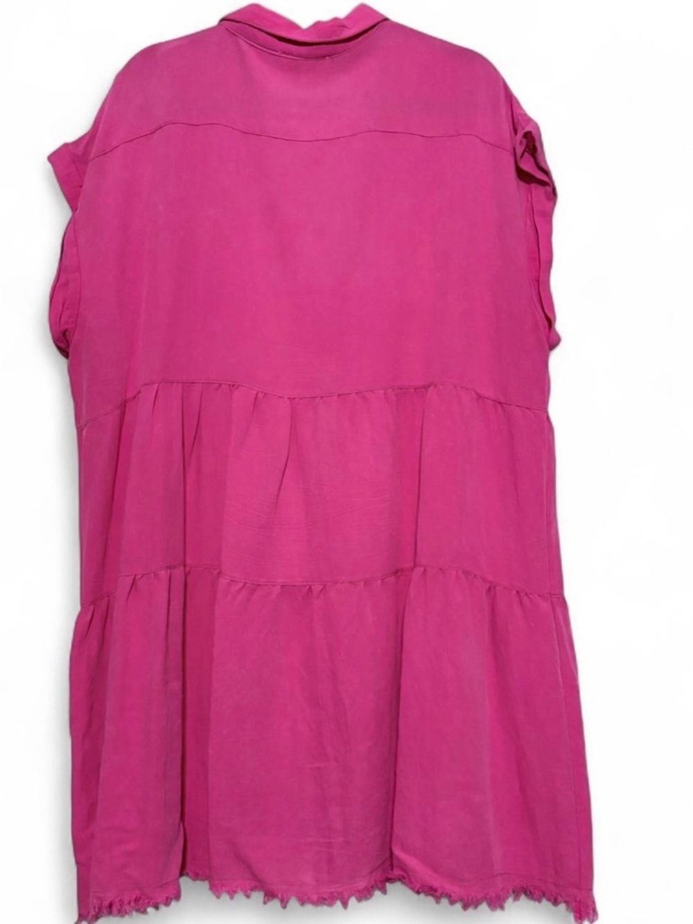 Umgee Hot Pink Women's Distressed Tunic - Picture 5 of 6